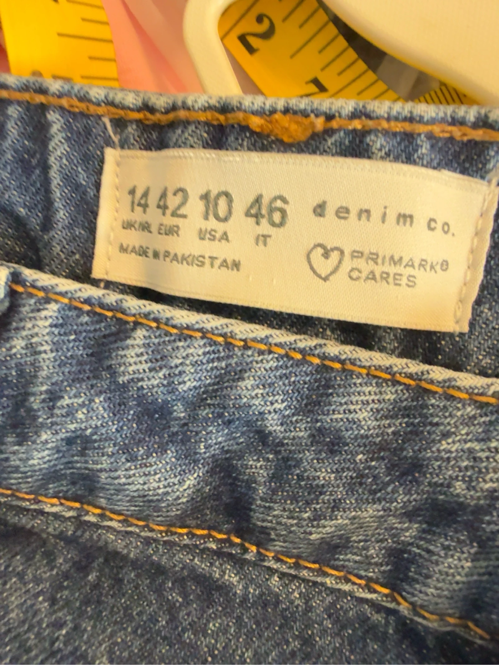 Primark rechte blauwe spijkerbroek maat L 42 denim katoen – photo 7